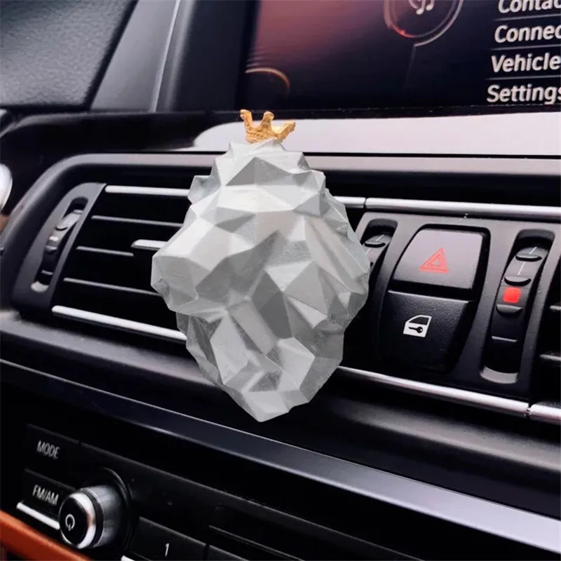 Аромат для авто Лев 3D геометрический животное Аватар ароматерапия гипс эфирное