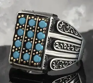 

Мужское кольцо ручной работы из серебра 925 пробы, Сделано в Турции