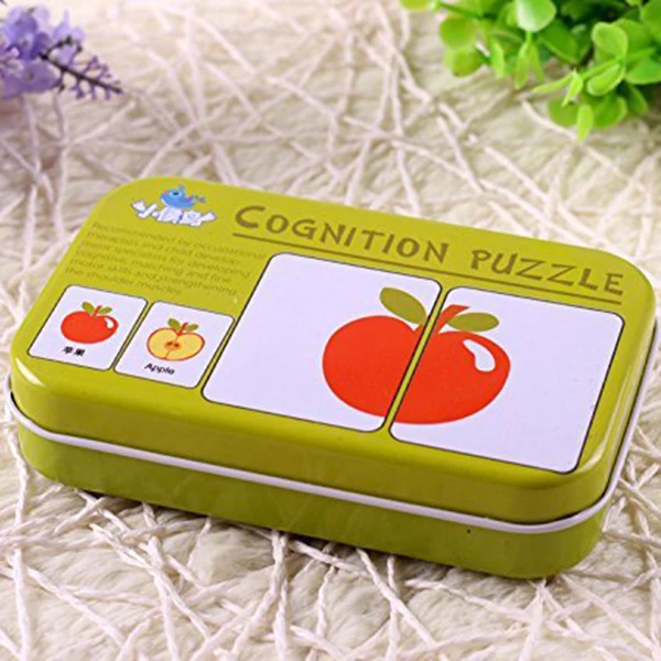 

Baby Infant 32pcs Flash Card Jigsaw cognition puzzle Shape Matching Puzzle Cognitive Learning Early Education Card Learning Toys
