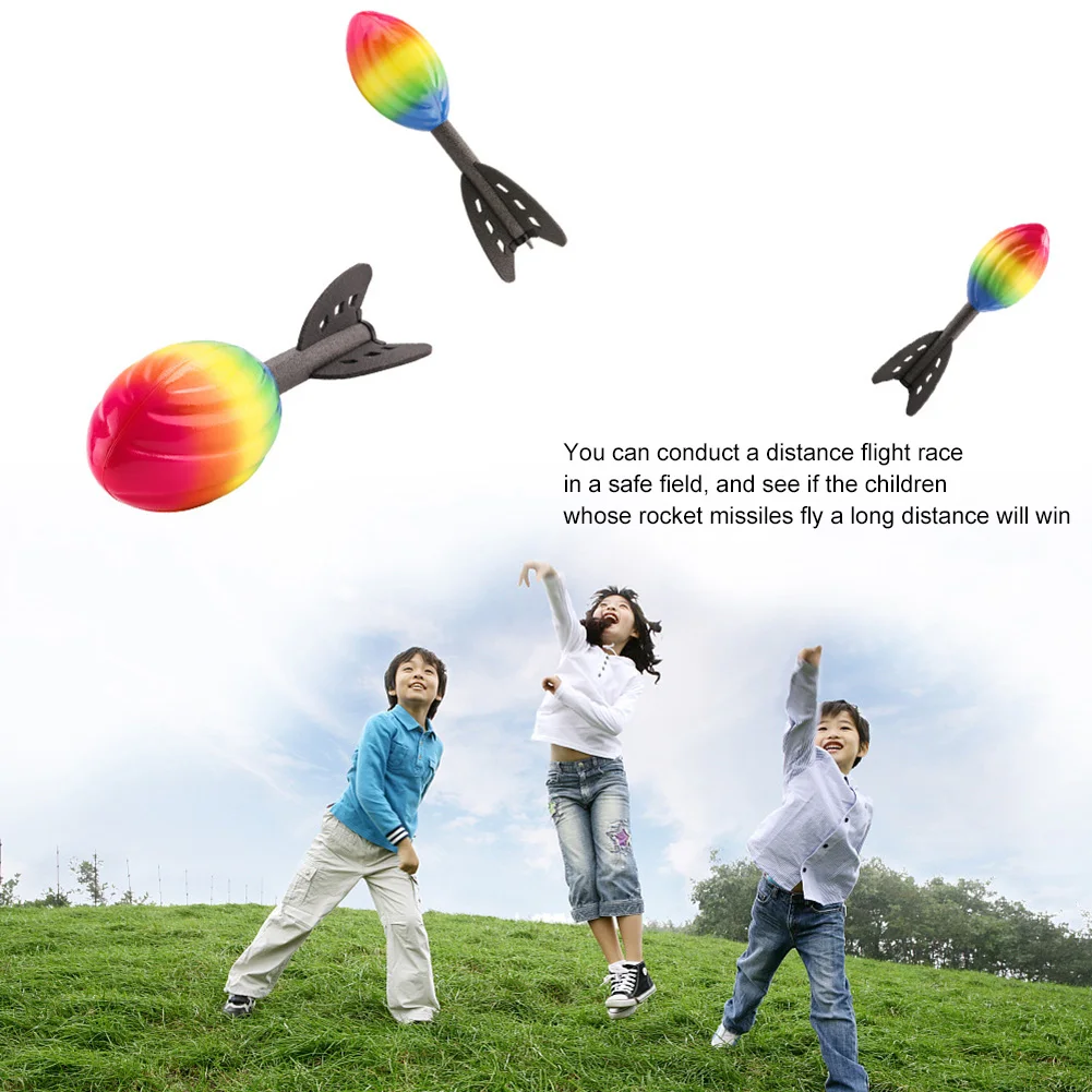 

Kids Dart Pu Missile Environmental Protection Export Polyurethane Foam Rocket Shell Outdoor Parent-child Game Toy Rainbow Dart