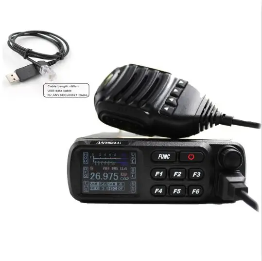 A-CB27-USB Anysecu CB радио 27 МГц CB-27 26,965-27,405 МГц FM AM Режим Citizen Band Радио CB27 4 Вт короткая рация - Цвет: A-CB27-USB