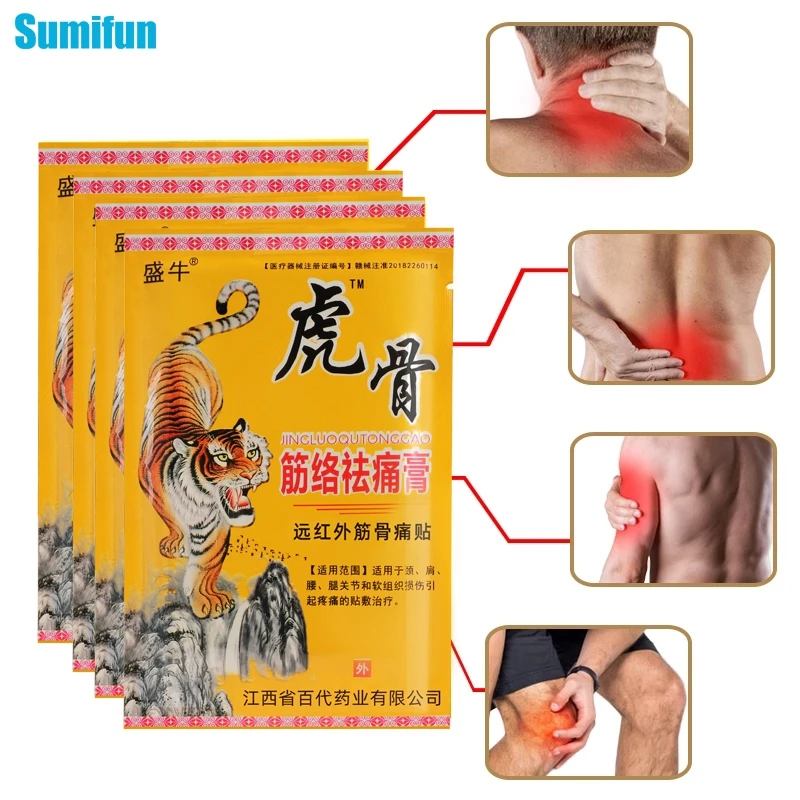 

40pcs Knee Plaster Sticker Tiger Blam Activating Rheumatism Patch Body Muscular Fatigue Arthritis Orthopedic Joint Pain Patches