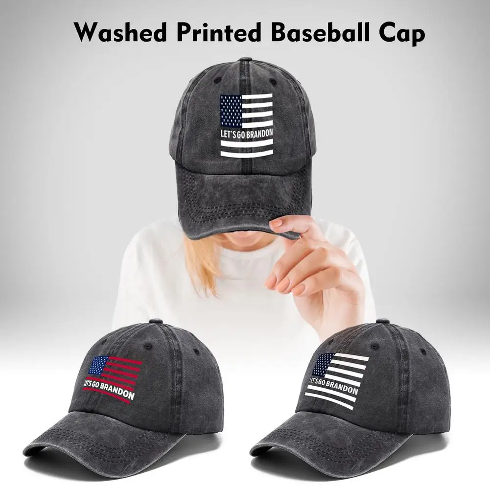 

Let's Go Brandon Unisex Baseball Cap Classic Washable Retro Cowboy Hat Adjustable Buckle Closure Outdoor Sports Golf Hat