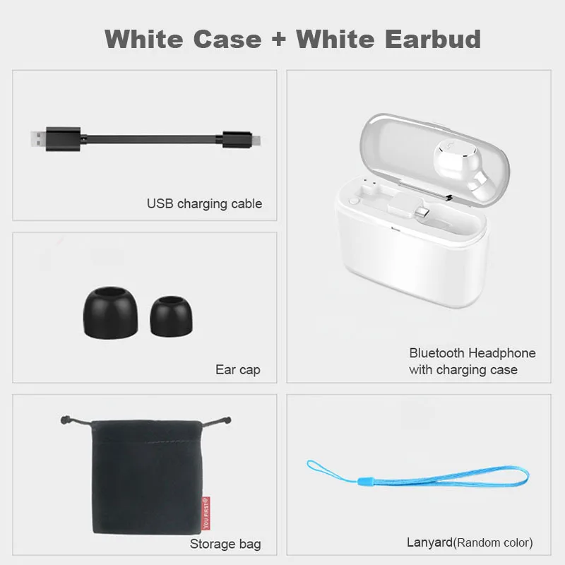 M8 TWS Bluetooth V5.0 беспроводные наушники, стерео спортивные наушники с зарядной коробкой, водонепроницаемые наушники для вождения, Длинные наушники в режиме ожидания - Цвет: With Charging Box