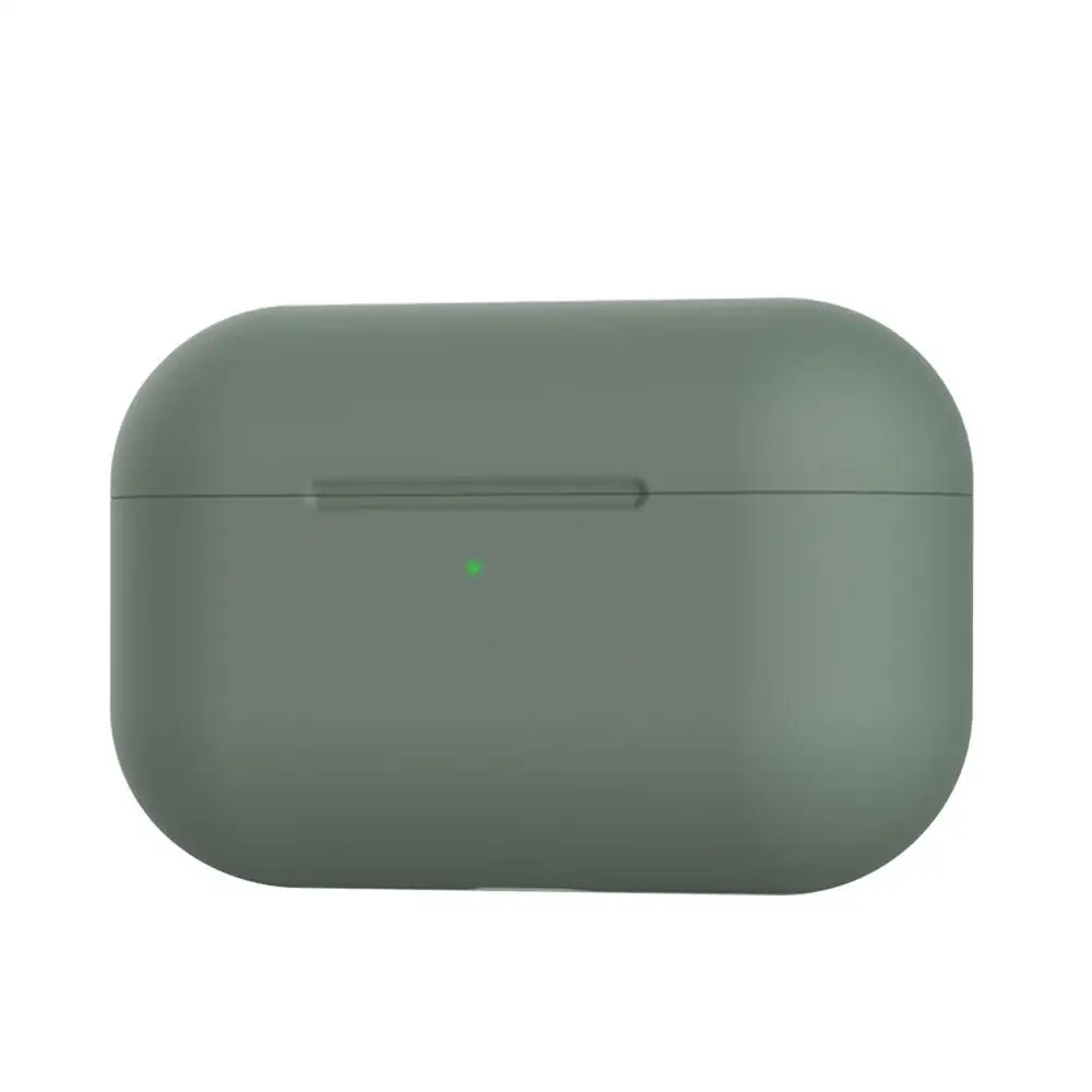 Силиконовый чехол Защитный чехол для Apple Airpods pro TWS blutooth наушники мягкий Air pods pro защитный чехол s крюк для наушников - Цвет: Зеленый
