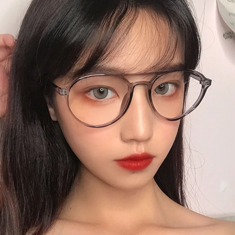 Винтажные круглые прозрачные очки женские линзы оправа оптические мужские