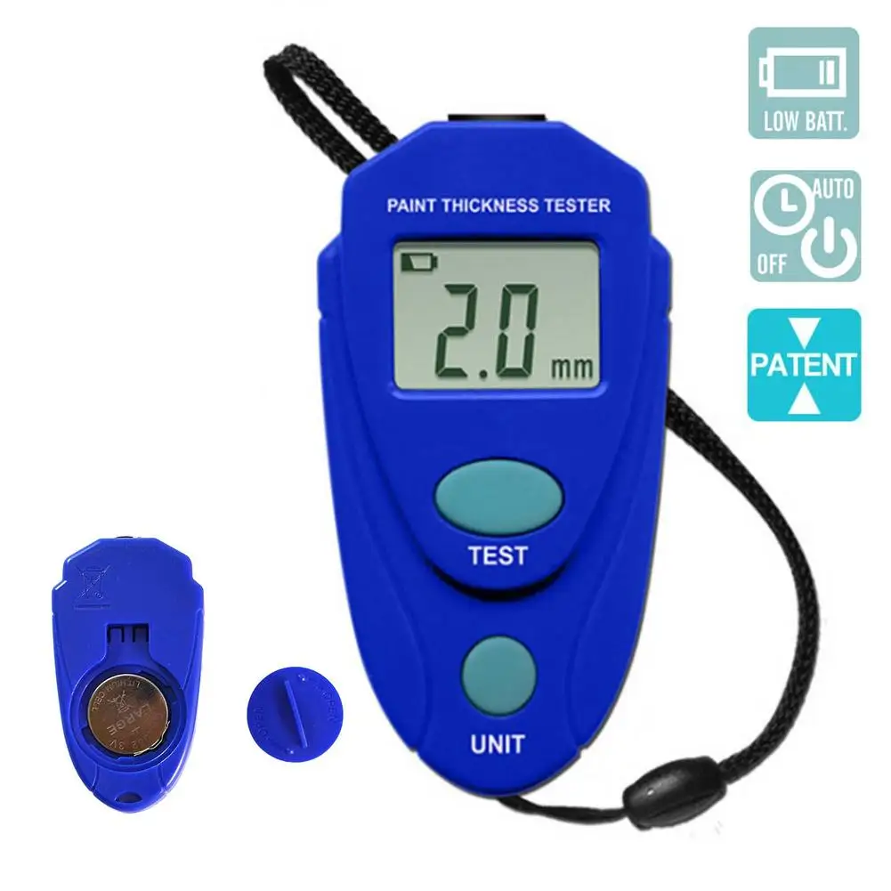 

Mini Digital Car Paint Thickness Gauge Tester Professional Automobile Thickness Coating Film Meter Manual Car Paints Detector