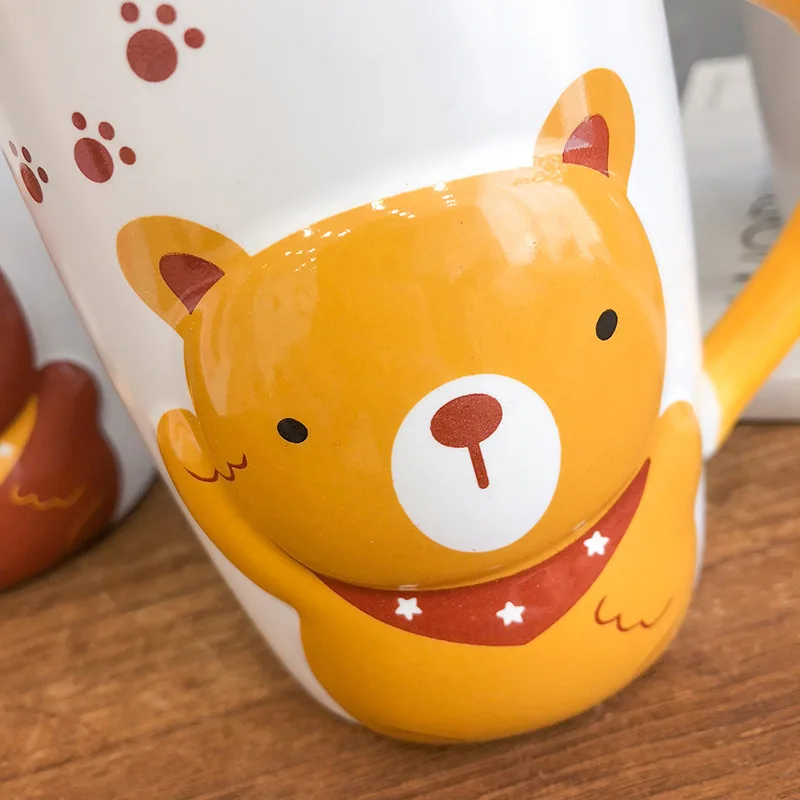 Кружка кофейная с милым мультяшным медведем 400 мл|Кружки| |