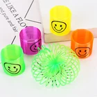 10 шт.компл. 3,5 см мини-пружины Радужный круг пазл детская забавная игрушка искусственная кожа для детской вечевечерние сумка