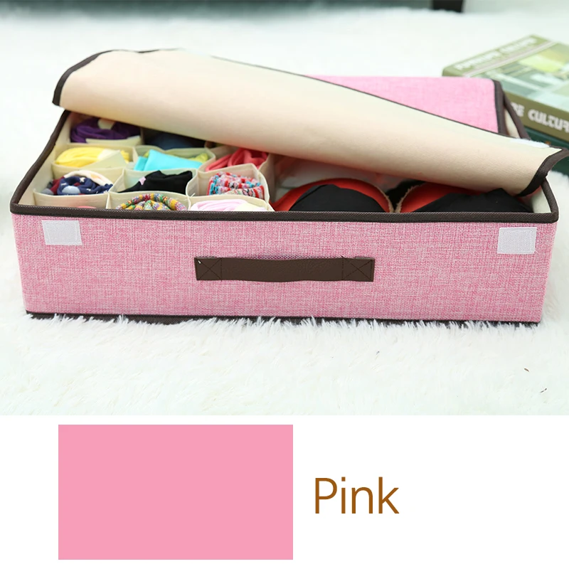 4 цвета складная коробка для хранения нижнего белья хлопковые и Льняные носки
