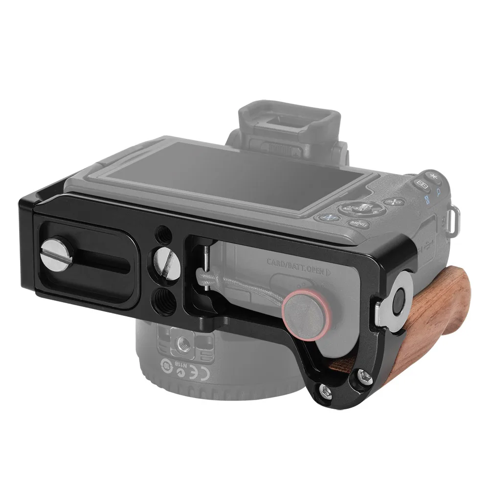 SmallRig L Пластина для Canon EOS M50 L образная Монтажная пластина Quick Release L Кронштейн пластина с деревянной ручкой-2387