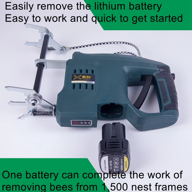 Agitador de abejas el&eacute;ctrico, bater&iacute;a de litio, inal&aacute;mbrico, recargable, motor sin escobillas, eliminador de abejas, suministros de cr&iacute;a de abejas-1