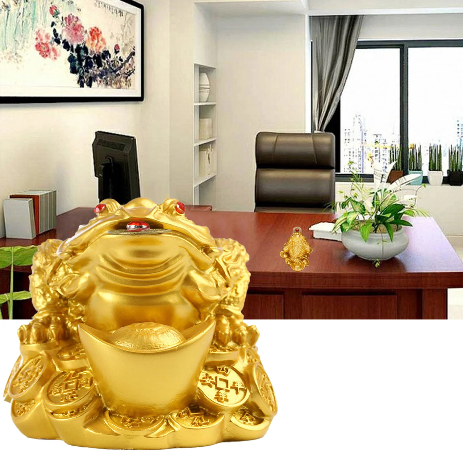 Besegad мини удача везучий монета лягушка фэн-шуй деньги жаба Чан Чу китайское