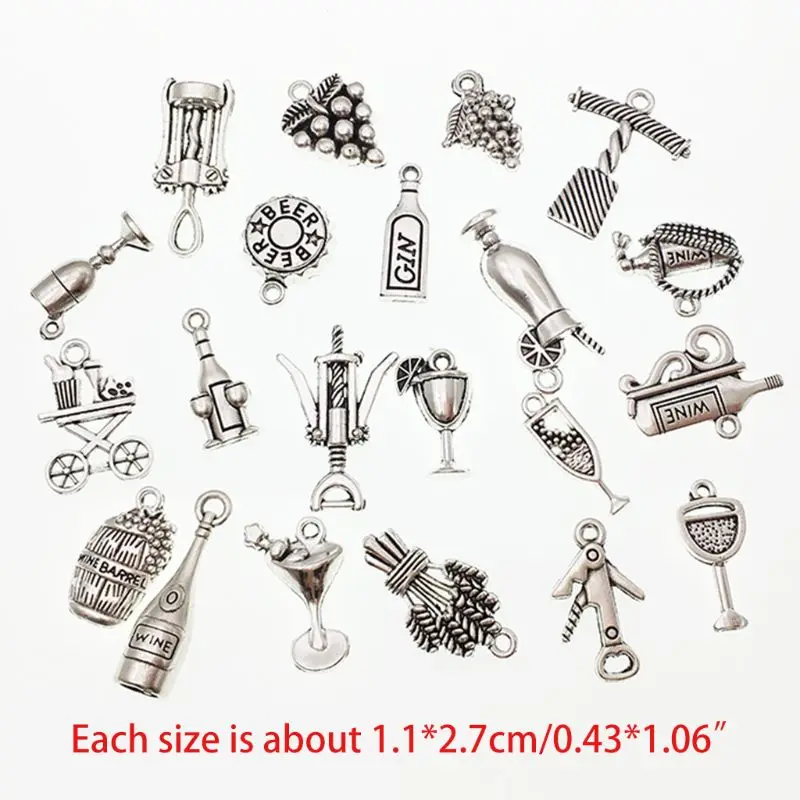 63 шт. смешанные античные бокалы для вина виноградный коктейльный открывалка