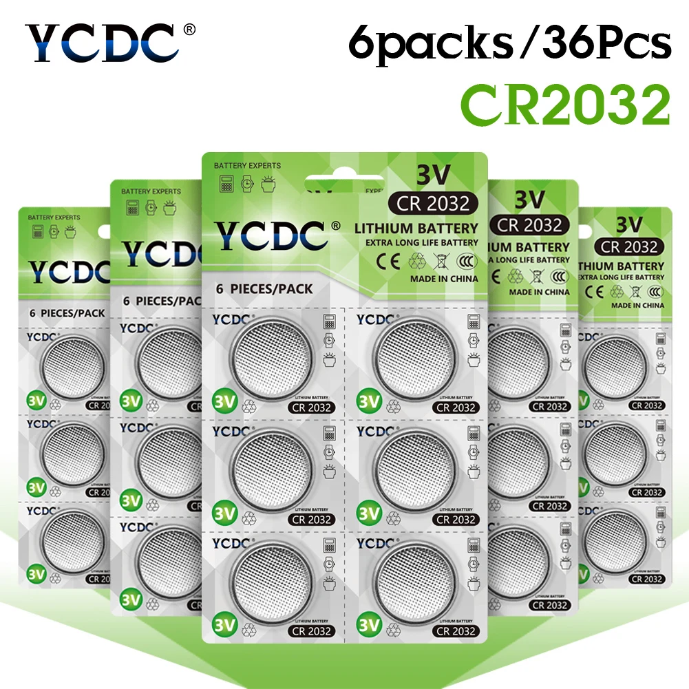 Аккумуляторы литий ионные CR2032 cr2020 36 шт. батарейки для монет BR2032 DL2032 ECR2032 игрушек