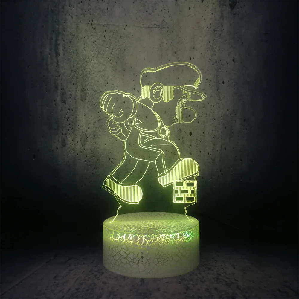 Ночник Mario пошаговый в коробке декор для детской комнаты детская игрушка детские