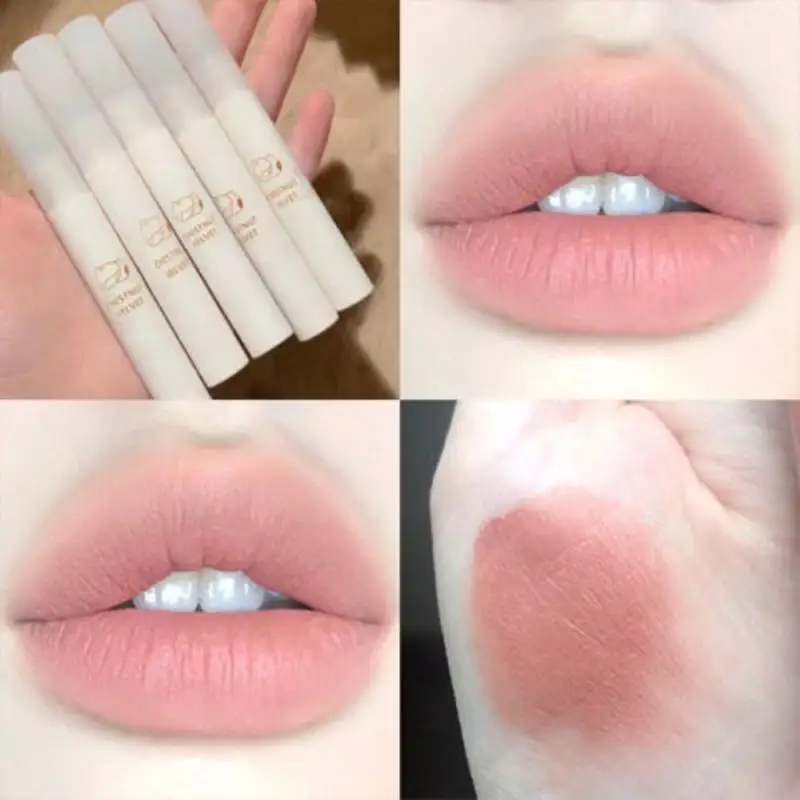 

Daimanpu Chestnut Velvet Matte Liquid Lipstick Lip Glaze Waterproof Lip Gloss Waterproof Lips Makeup Long Lasting Cosmetic TSLM1