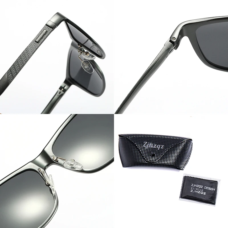 

Mens Aluminum Magnesium Polarized Sunglasses Women Driving Outdoor Sports Fishing Silver Blue Mirrors Black Brown Lens Eyewears