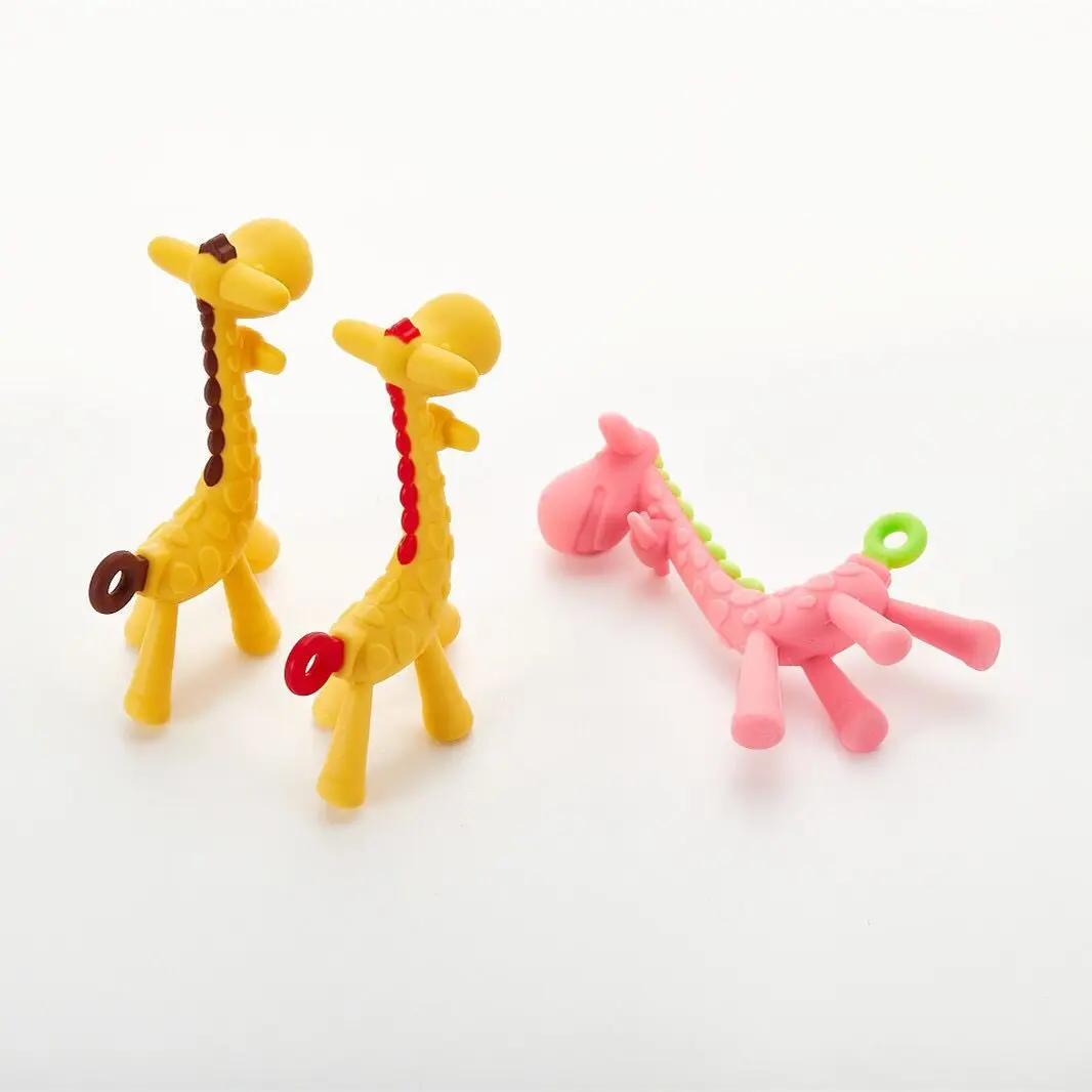 

Baby Teether Baby Giraffe Teething Stick Toddle Silicone Banana Teething Baby Care Toothbrush for Baby Infant Teether Molar Rod
