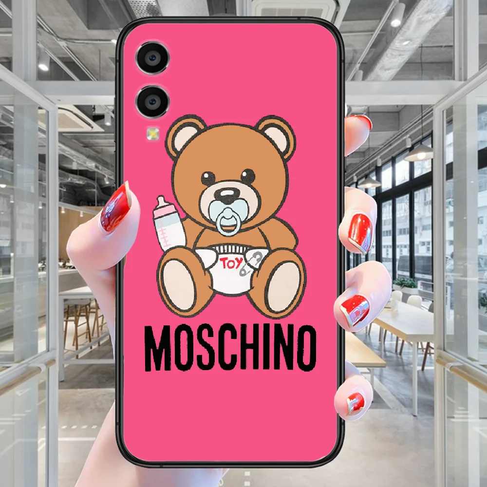 

Bear Cute Luxury Brand Phone Case For Huawei Honor 6A 7A 7C 8 8A 8X 9 9X 10 10i 20 Lite Pro Play black Cell Silicone Shell Tpu