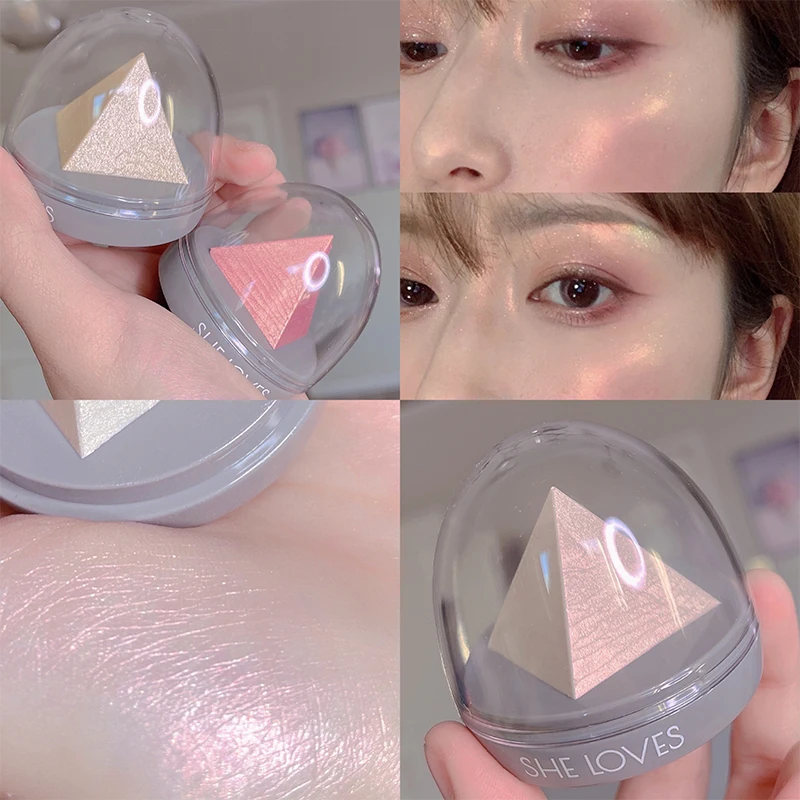 

Shimmer Diamond Makeup Highlighter Palette Texture Contour Powder Brighten Illuminator Highlight Face Bronzer Blush Cosmetic
