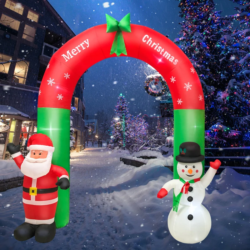 Новогоднее Надувное украшение на открытом воздухе шланг для полива огорода