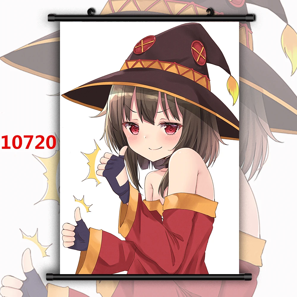 KonoSuba Megumin Аниме Манга HD печать на стене плакат свиток | Дом и сад