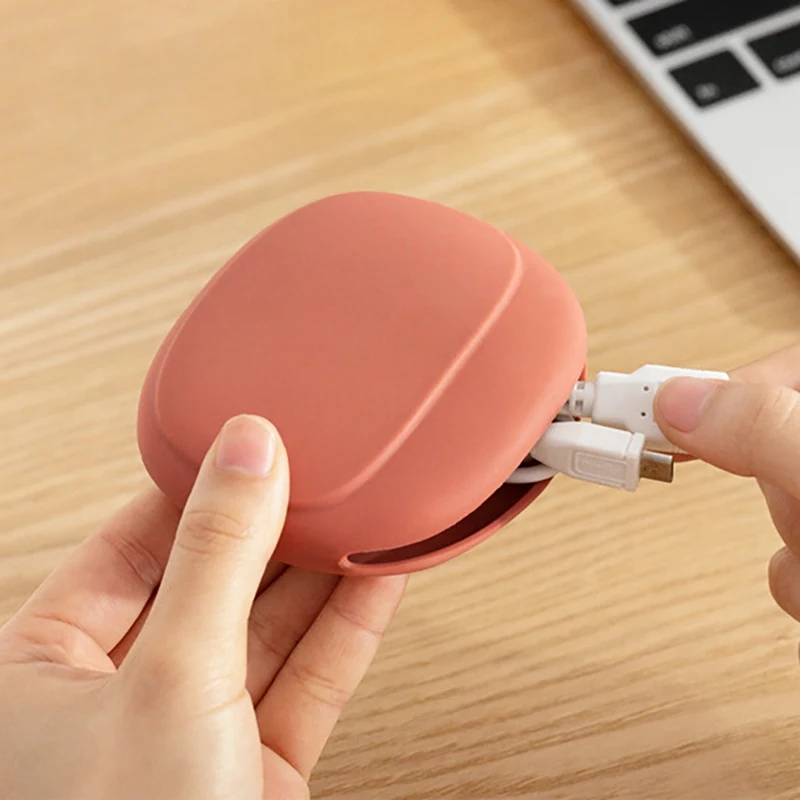 

JW-Wired Earphone Silicone Storage Bag Portable Storage Bag Travel Portable Earphone Data Cable Protective Cover