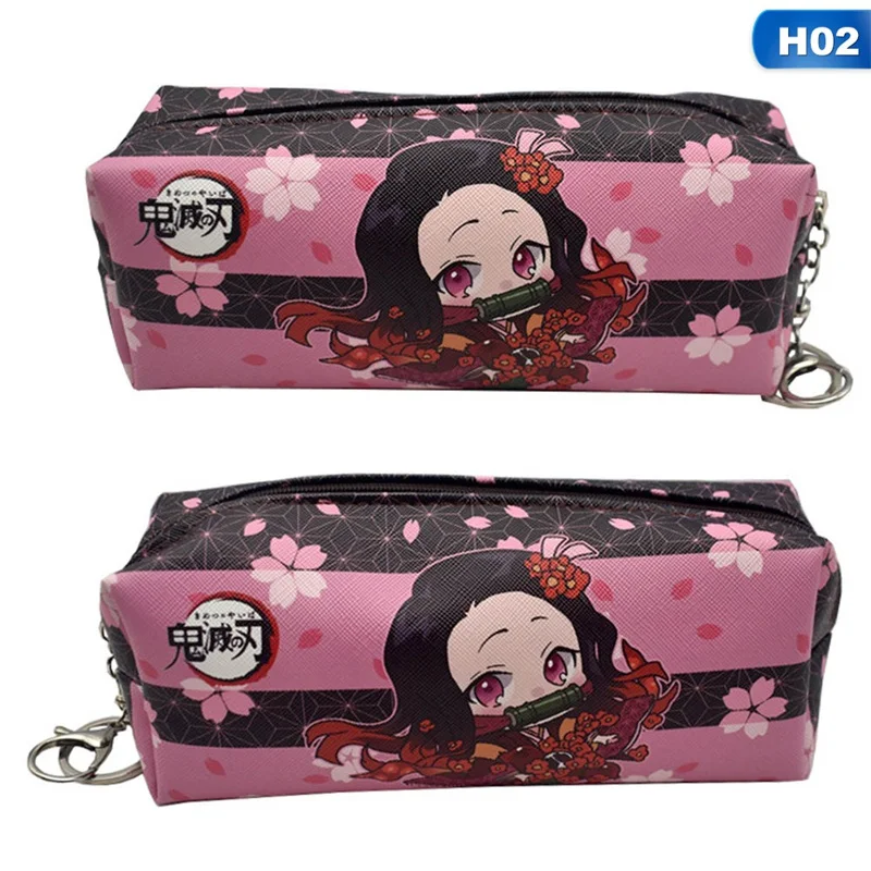 

1Pcs Kimetsu No Yaiba Demon Slayer Kamado Tanjirou Nezuko Cosplay Pen Pencil Case Cosmetic Makeup Stationery Bag Gift