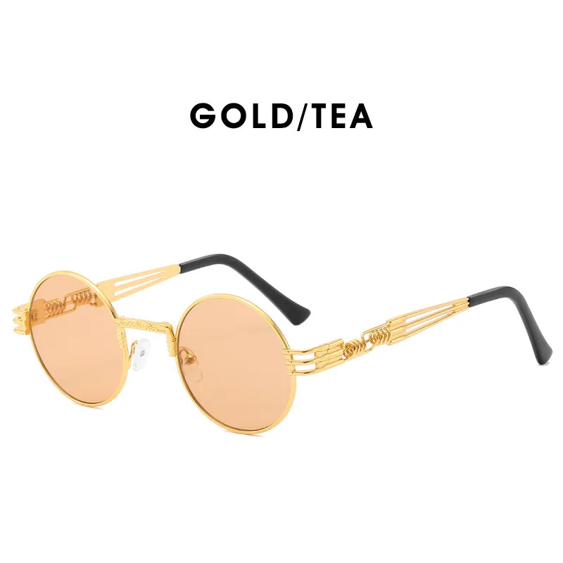 Солнцезащитные очки унисекс металлические винтажные круглые UV400 | Аксессуары для