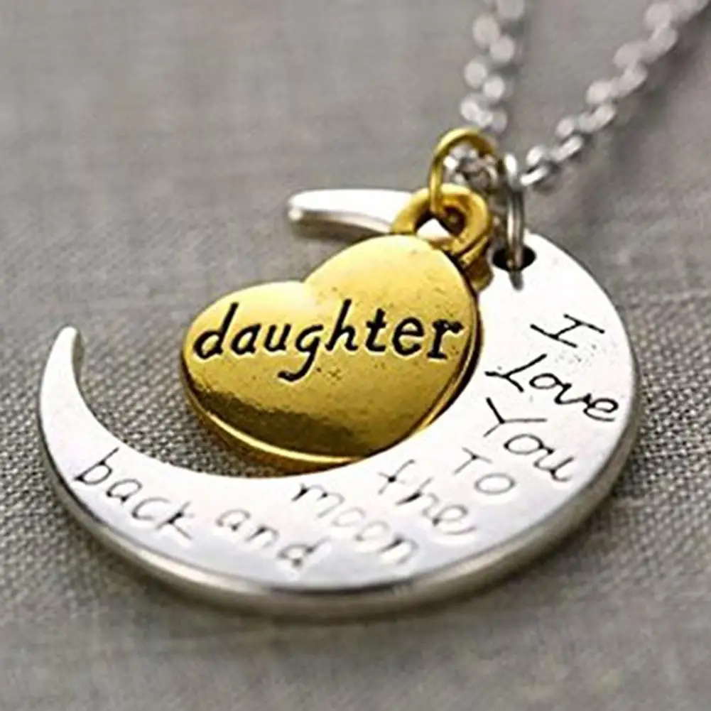 Модное короткое ожерелье унисекс с надписью сердце луна кулон ювелирные изделия