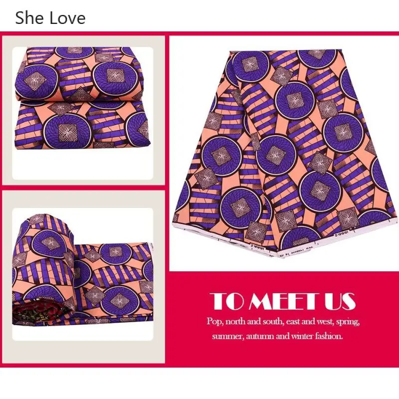 Африканская полиэфирная ткань Chzimade 1 ярд из Анкары фиолетовый розовый цвет