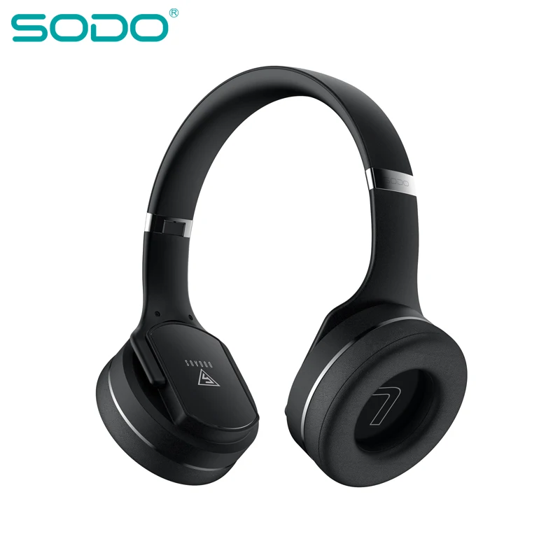 Оригинальные удобные беспроводные наушники SODO V2 NFC 2 в 1 поворотные Bluetooth с