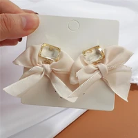 vintage bowknot rhinestone earrings for women dangle drop 2021 jewelry