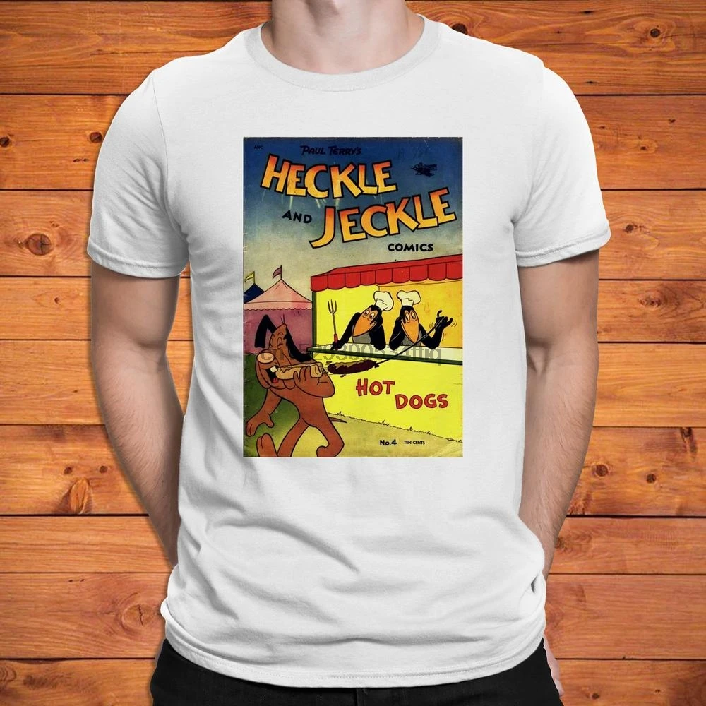 Винтажная японская неофициальная футболка Heckle and Jeckle вдохновленная комиксом