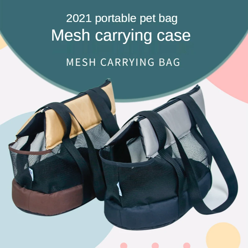 

Breathable Cat Carrier Bag Cat Transporter Bag Portable Handbag Puppy Single Shoulder Bags Outgoing Travel Pets Handbag