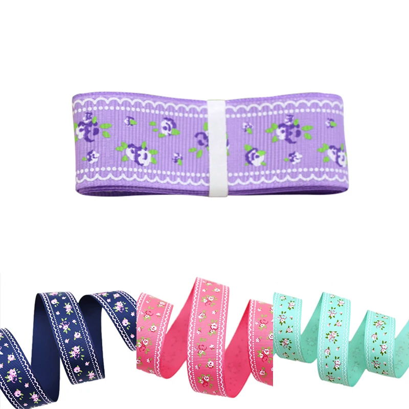Детская Трехцветная Цветочная лента 25 мм украшения для волос сделай сам