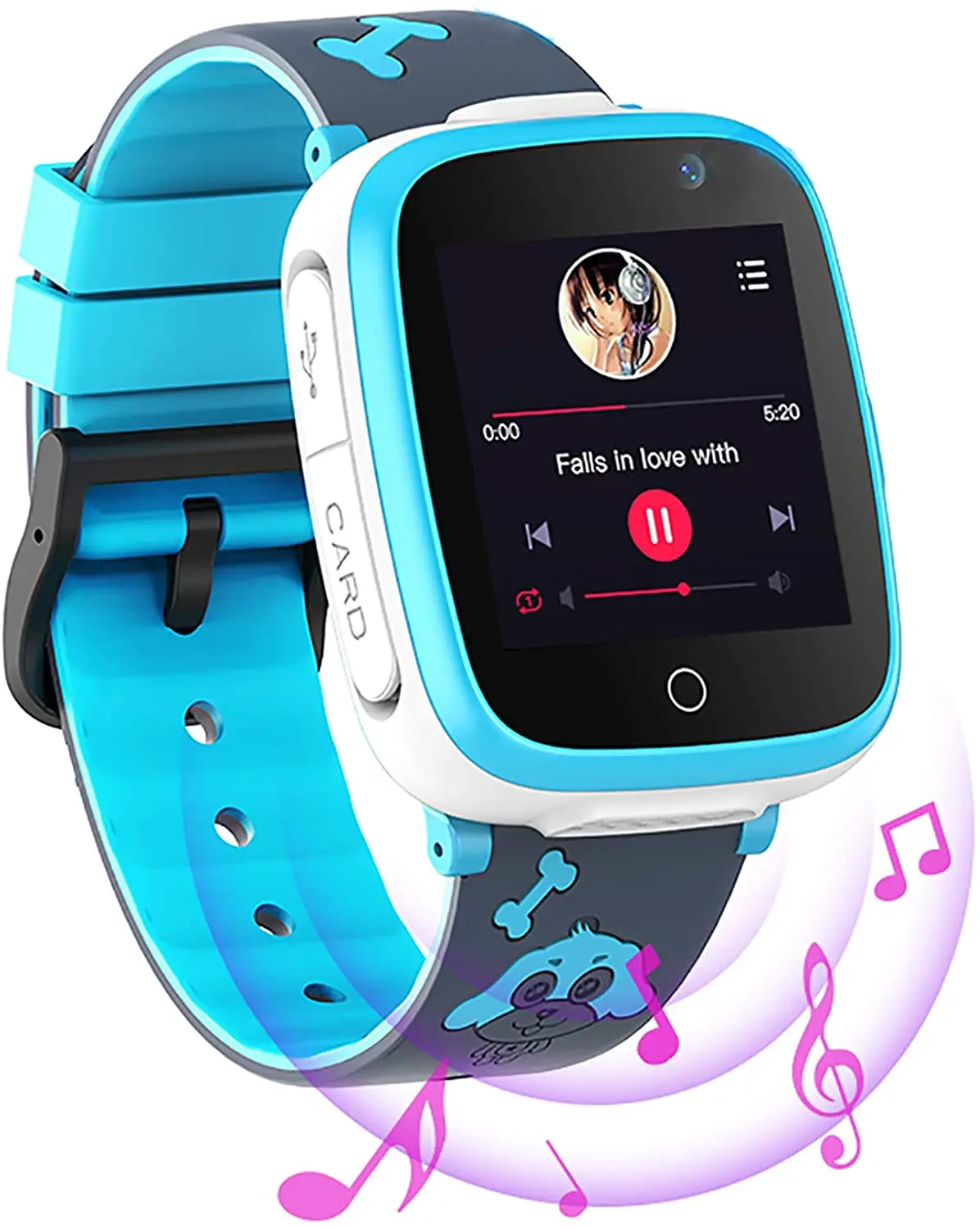 

Детские умные часы для мальчиков и девочек, сенсорный экран IPS HD 1,54 дюйма с аналоговым цифровым циферблатом, 6 игр-головоломок, 2 камеры, будил...