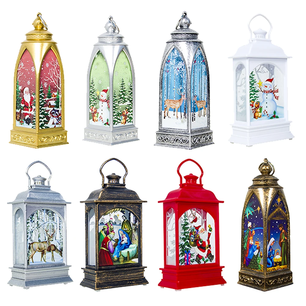 

Рождественский светодиодный светильник с Санта-Клаусом, снеговиком, светодиодный светильник, портативный креативный подвесной светильник