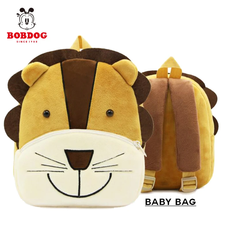 Плюшевые детские рюкзаки BOBDOG с 3D животными, детский школьный рюкзак для детского сада, детские школьные рюкзаки для девочек и мальчиков