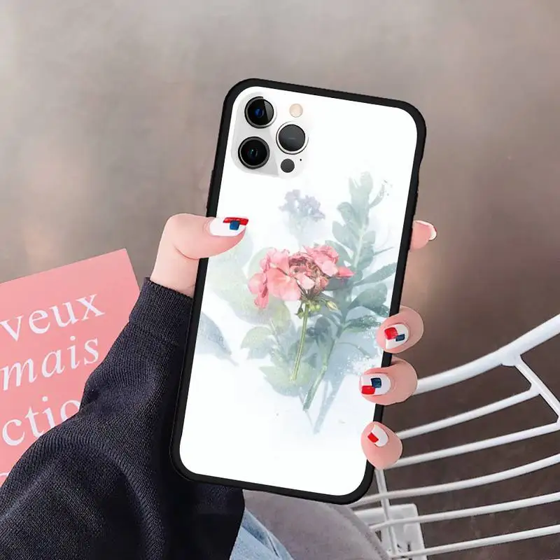 

Watercolor Flower Phone Case For Iphone 5 5S SE 6 6s 7 8 plus X Xr XS 11 12 Mini Pro Max Cover Fundas Coque