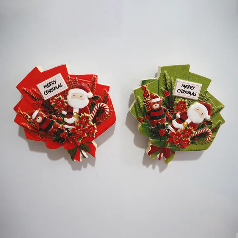 Adornos colgantes de resina para Navidad, figuritas de mu&ntilde;eco de nieve para decoraci&oacute;n del &aacute;rbol de Navidad, Pap&aacute; Noel, 9 Uds.-3