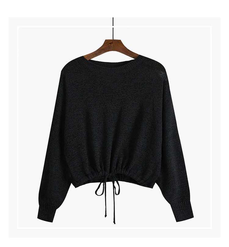 2019 новый вязаный свитер женский тонкий свободный осенне-зимний вариант пуловер с