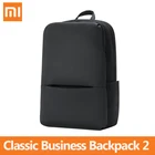 Классический деловой рюкзак Xiaomi 2, сумка на плечо для ноутбука 15,6 дюйма, водонепроницаемая уличная дорожная сумка уровня 4