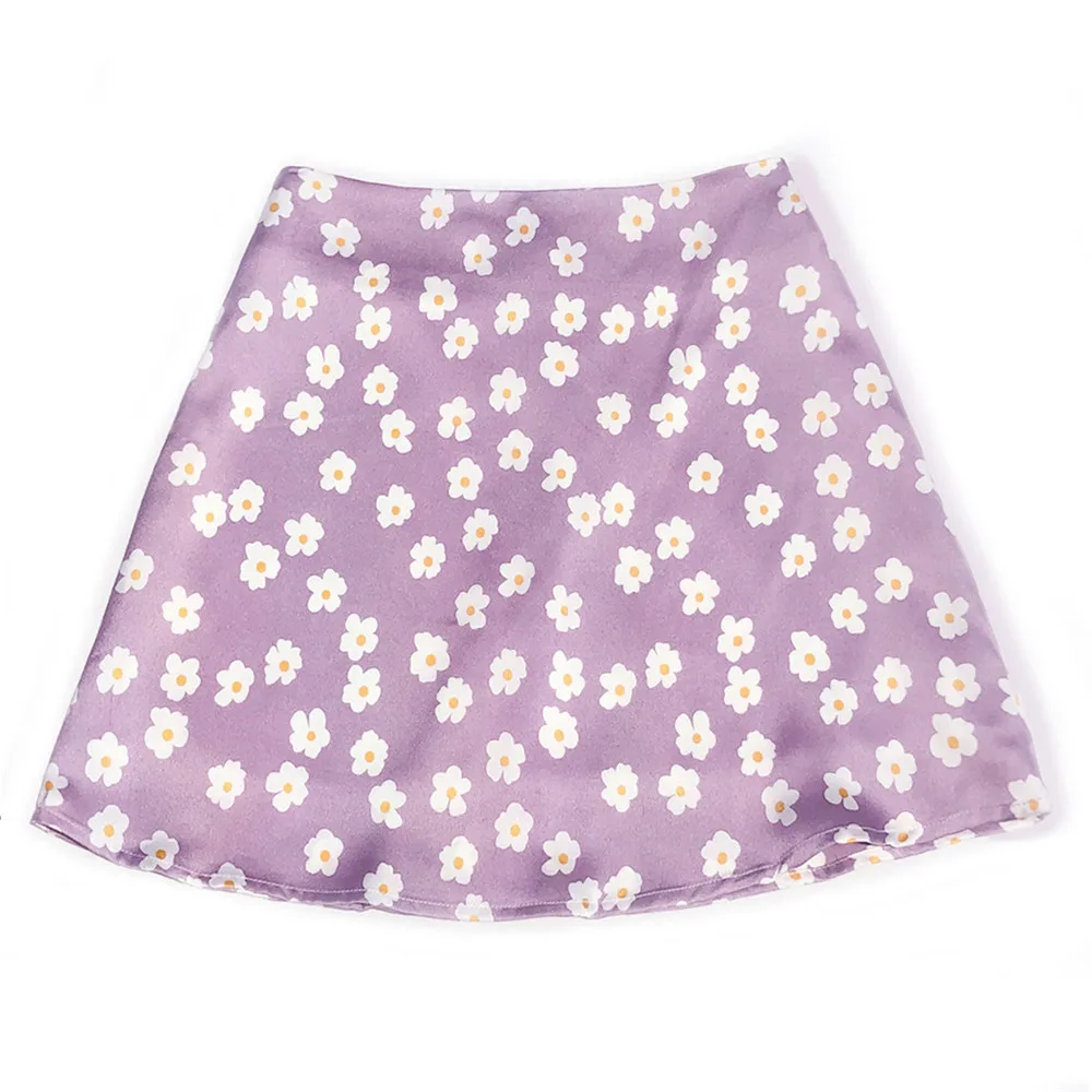 

Summer High Street Mini Skirt Women Fashion Vintage Sexy Party Skirt 2021Casual Floral Skirts Korean Style A Line Mini Skirt