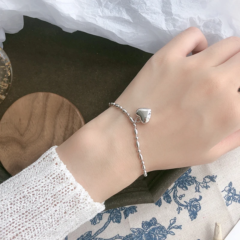 Женский браслет из серебра 100% пробы с рисовым зерном | Украшения и аксессуары