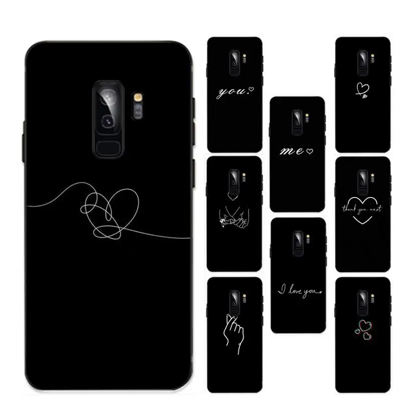 

Black White Artistic Abstract Line Love Phone Case For Samsung Galaxy S20 lite S21 ULTRA S30 S10 S9 S8 plus S7 edge Capa