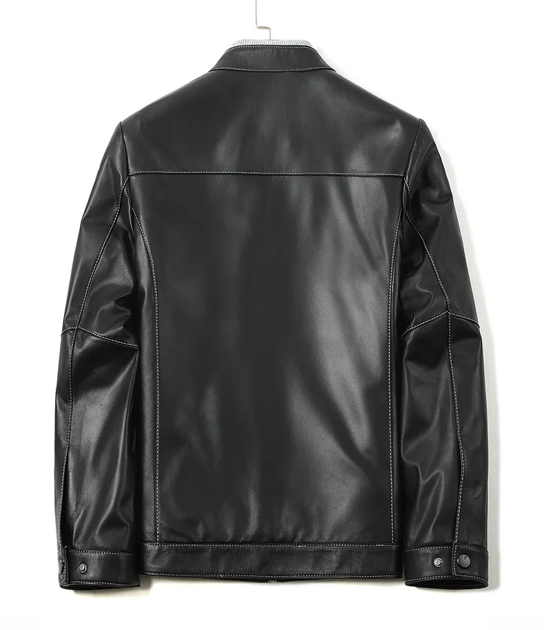 

Slim Motorcycle Autumn Flight Aviator Jacket Real Leather Jacket Aviator Bomber Genuine Leather Coat