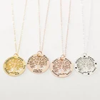 HUHUI индивидуальное ожерелье с гравировкой 1-5 именами индивидуальное ожерелье с кулоном из дерева жизни Женская семейная бижутерия из нержавеющей стали Рождественский подарок