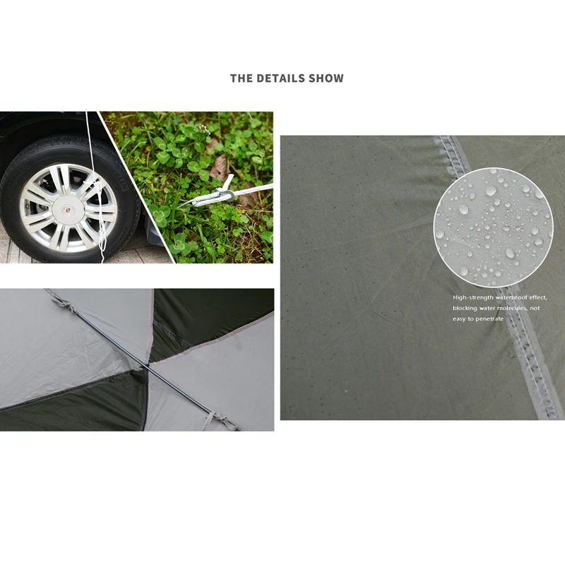

Portable Car Awning Tent Sun Shelter Canopy Waterproof Car Tail Tent for Camping Beach SUV